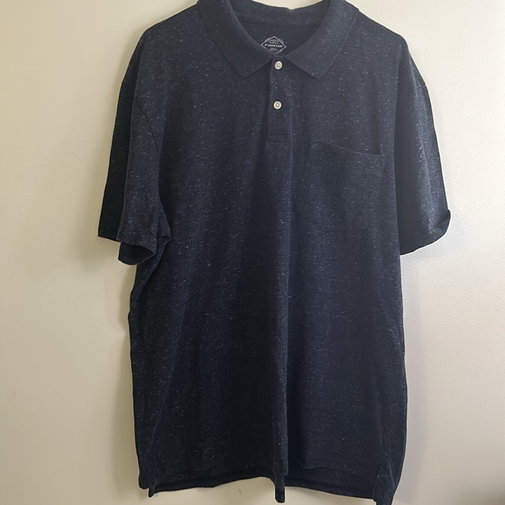 St John’s Bay polo shirt xl short sleeves performance quick dry blue casual golf